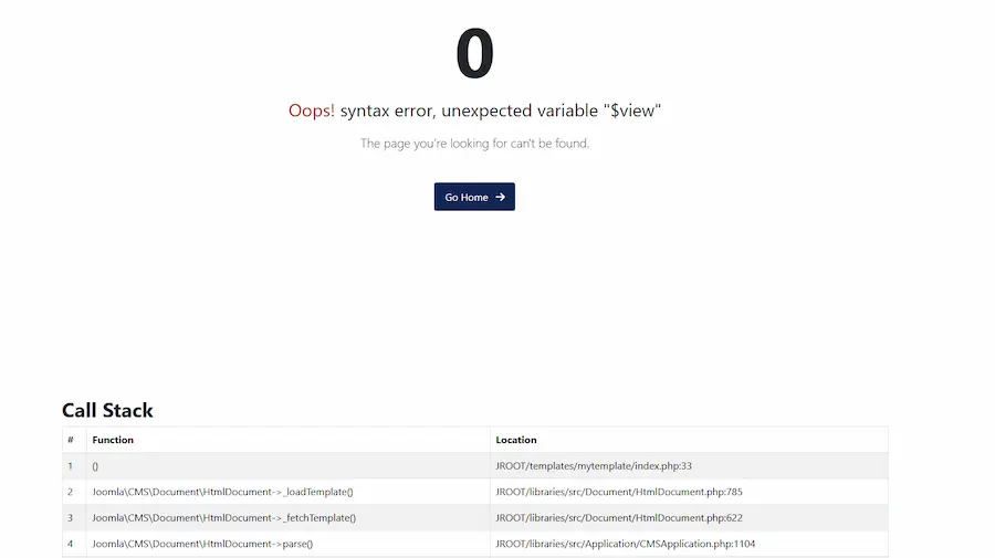 Using Joomla debugger